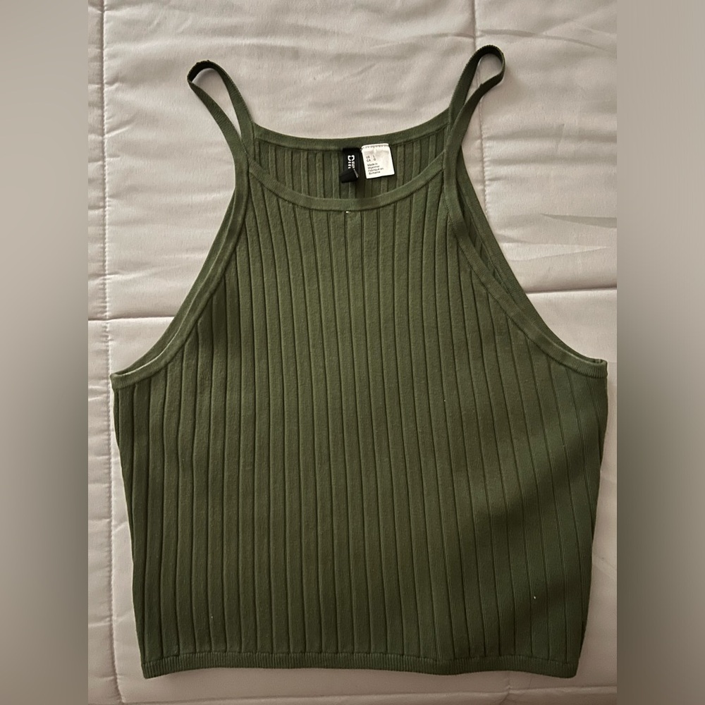 Military green tank top